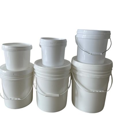 オーダーメイド 蓋付きの小さな白いプラスチックバケツ 1L 2L 3L 4L 5L 無料サンプルが含まれています