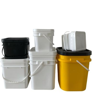 1L/2L/3L/4L/5L 収納バケツ 耐久性があり汎用性のあるポリプロピレン 蓋付き方形バケツ