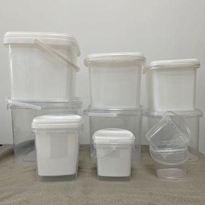 1L/2L/3L/4L/5L 収納バケツ 耐久性があり汎用性のあるポリプロピレン 蓋付き方形バケツ
