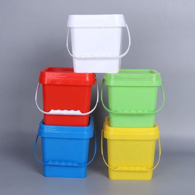 2L / 4L / 5L / 8L / 10L / 15L / 18L PPコンテナ プラスチックバケツ 5ガロン 蓋付き方角バケツ