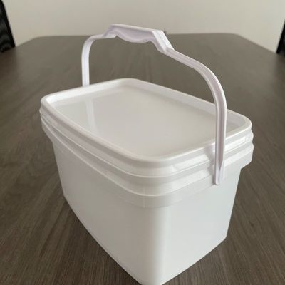 オーダーメイド 3L 5L 簡単オープン 直角型バケツ 蓋とハンドル付きプラスチックバケツ