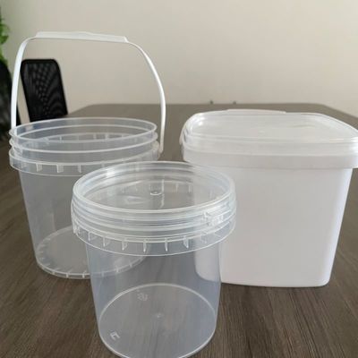 シルクスクリーン/熱伝送/IML印刷 5L クリア・スクエアバケツ キャンディパッケージング