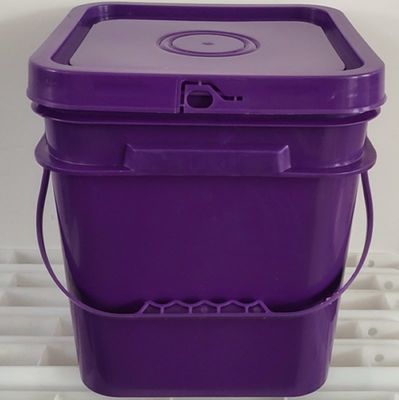 蓋付きの5ガロン方形のプラスチックバケツ オーダーメイドとカスタムカラー印刷ロゴ