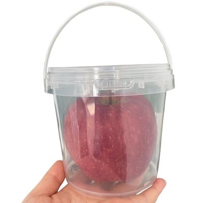 シルクスクリーン/熱転送/IML印刷 蓋付きプラスチックバケツ 500ml 食品バケツ 1.0-2.5mm 厚さ