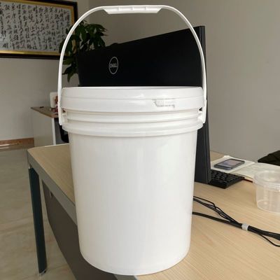 白いPPプラスチック製のハンドル付きのカスタマイズ可能な食品貯蔵バケツ