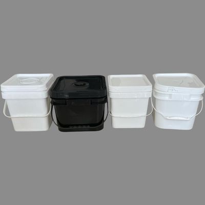 5L 6L 8L 10L HDPE プラスチックの四角バケツをリサイクルする