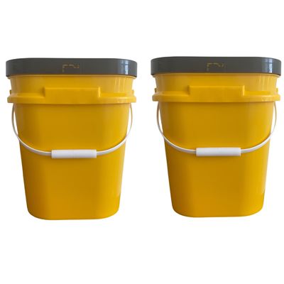 25L スクエアプラスチックバケツとシルクスクリーン/熱転送/IML印刷