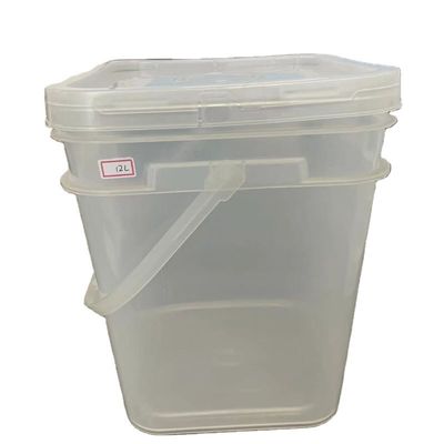 方形PPプラスチックバケツ容器 8L 色または白色印刷 シルクスクリーン/熱転送/IML