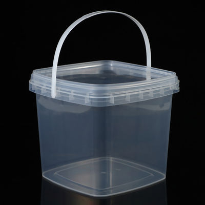 2L 3L 5L 8L 10L クリアなプラスチックバケツ 簡単に開閉蓋をカスタマイズ丸