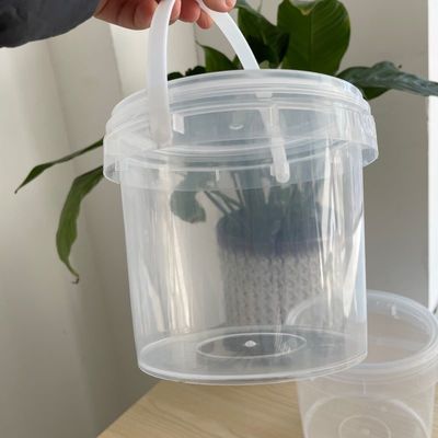 食品用 白色プラスチックバケツ 蓋付き 1lt 2lt 3lt 4lt 5lt バケツ PPタイプ