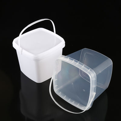 2L 3L 5L 8L 10L クリアなプラスチックバケツ 簡単に開閉蓋をカスタマイズ丸