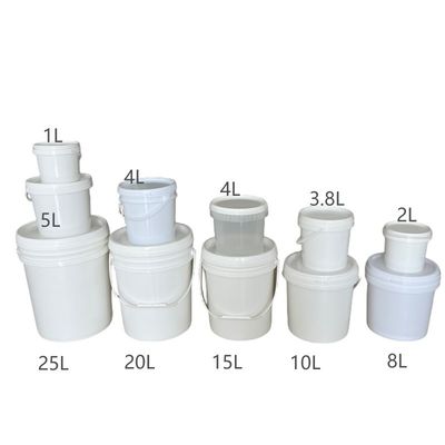 工業用 1L-25L 丸いプラスチックバケツ,ハンドルと蓋が GAP/ISO/FDA 認定されている