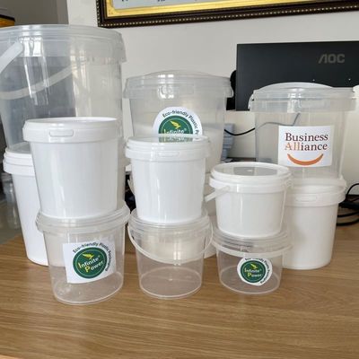 1.0MM-2.5mm 厚さ スープ・ライス・デザート用 白/透明プラスチックバケツ