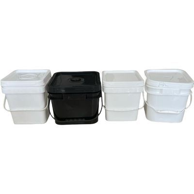 バケツ蓋付き リサイクル 方形 プラスチック 容器 汎用 印刷 耐久 デザイン