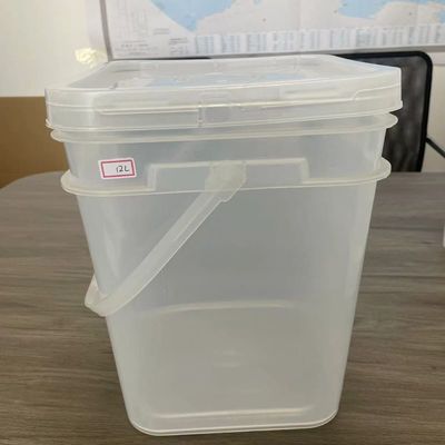 クリア・スクエア・バケツ 8L カスタマイズ プリントされたプラスチックバケツ