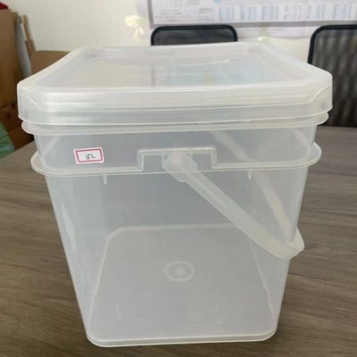 クリア・スクエア・バケツ 8L カスタマイズ プリントされたプラスチックバケツ