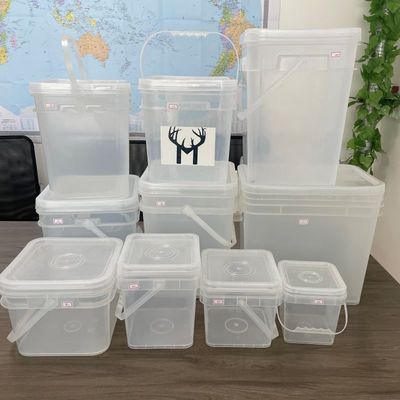 4L 5L 8L プラスチックバケツ 蓋とハンドル付きのプラスチックバケツ