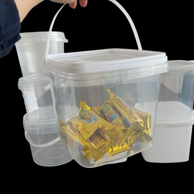 透明 な デザイン と 便利 な 蓋 の ハンドル を 備えた 方角 的 な 種子 貯蔵 桶