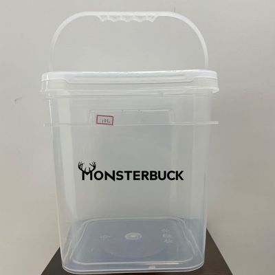 ツール 耐久性 2.5 ガロンのプラスチック容器 蓋付きの方角バケツ