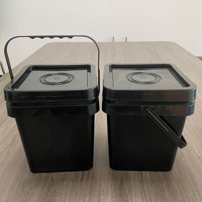 ツール 耐久性 2.5 ガロンのプラスチック容器 蓋付きの方角バケツ