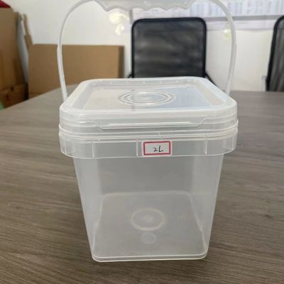 アクセサリー バケツ 蓋とハンドル 方形 PP 食品グレード クリアバケツ