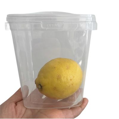 500ml ソース コンテナ 食品 安全な方形のプラスチックバケツ 簡単に開ける IML印刷