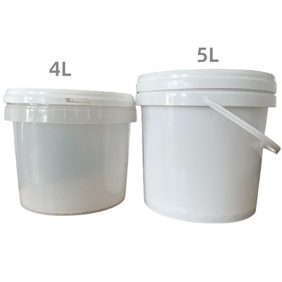4L 透明プラスチックバケツ 蓋付き 実用的で多用的な道具保管