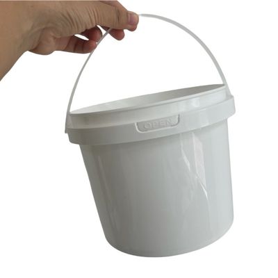 4L 透明プラスチックバケツ 蓋付き 実用的で多用的な道具保管