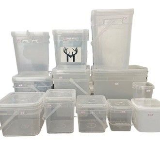 カスタマイズ1 2ガロン 4ガロン 5ガロン 6ガロン 透明な四角形の種子プラスチックバケツ カスタマイズ YES