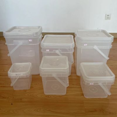 カスタマイズ1 2ガロン 4ガロン 5ガロン 6ガロン 透明な四角形の種子プラスチックバケツ カスタマイズ YES