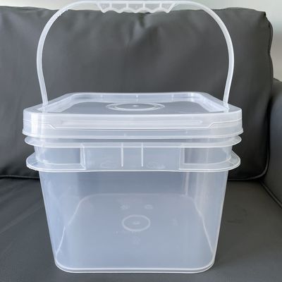 カスタマイズ1 2ガロン 4ガロン 5ガロン 6ガロン 透明な四角形の種子プラスチックバケツ カスタマイズ YES