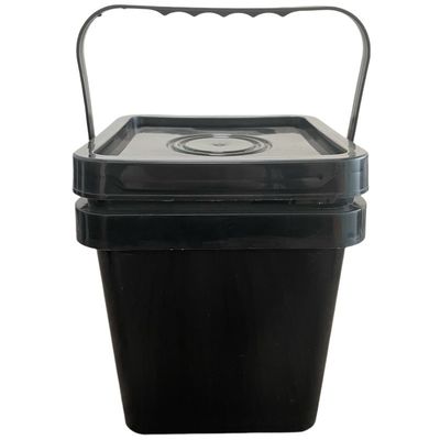 黒いバケツ 10リットルのプラスチックバケツ 蓋がしっかりと HDPE素材