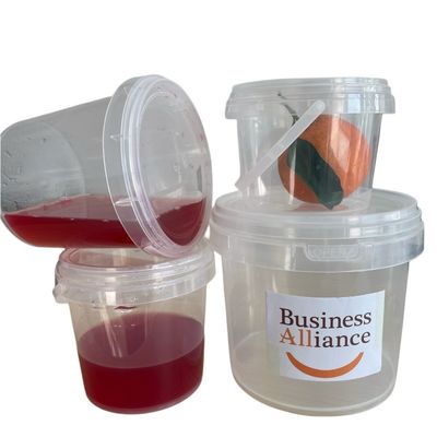 オーダーメイド 丸 300ml 500ml 750ml 1L クリアなプラスチックバケツバケツ オーダーメイドサイズ