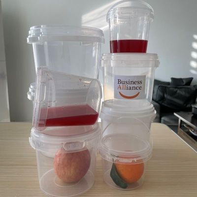 オーダーメイド 丸 300ml 500ml 750ml 1L クリアなプラスチックバケツバケツ オーダーメイドサイズ
