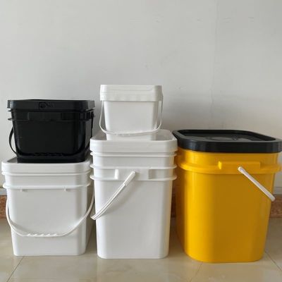 プリント厚さ1.0〜2.5MMのポリプロピレン方形透明プラスチックバケツ