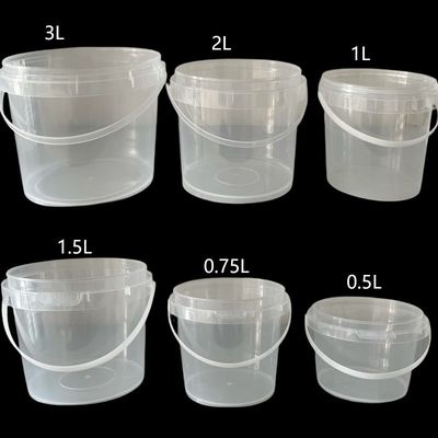 蓋の厚さが印刷された丸い方形のバケツ 1.0〜2.5MMポリプロピレンプラスチックバケツ