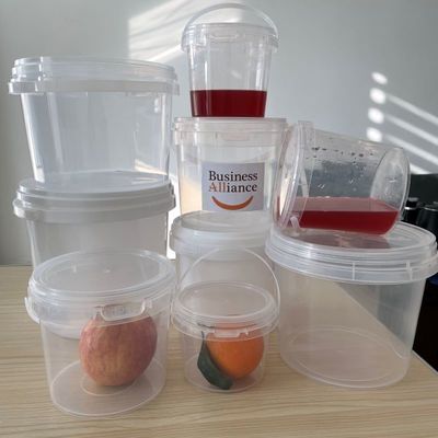 蓋の厚さが印刷された丸い方形のバケツ 1.0〜2.5MMポリプロピレンプラスチックバケツ