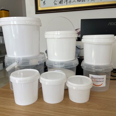 蓋の厚さが印刷された丸い方形のバケツ 1.0〜2.5MMポリプロピレンプラスチックバケツ