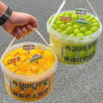 カスタム印刷LOGOバケツ 32オンス 85オンス ポップコーンピーナッツバターバケツ