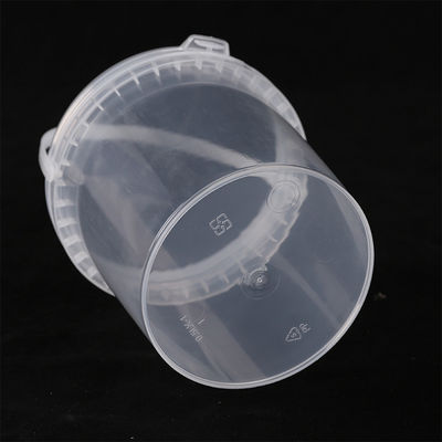 1L 2L 3L 4L 5L 白い丸いプラスチックバケツ 蓋付き 可変で耐久性