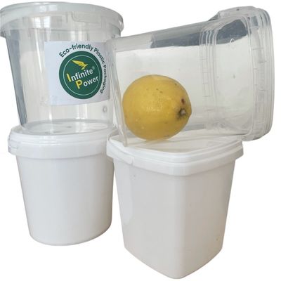 1L 2L 3L 4L 5L 白い丸いプラスチックバケツ 蓋付き 可変で耐久性