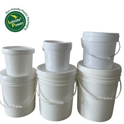リサイクル カスタマイズ 15L プラスチックバケツ 蓋付き 硬いバケツ 金属ハンドル