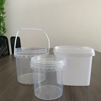 プリント シルクスクリーム 5リットル ホワイト PP 食品用プラスチックバケツ