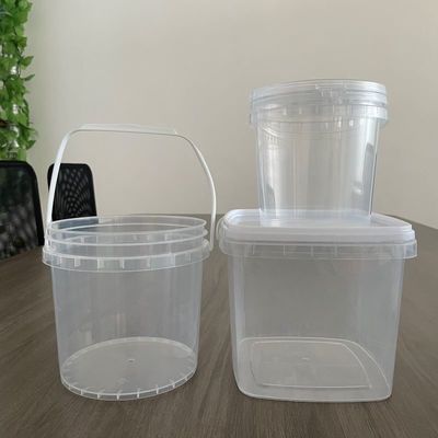 高信用食品包装容器 1L 丸いプラスチックバケツ