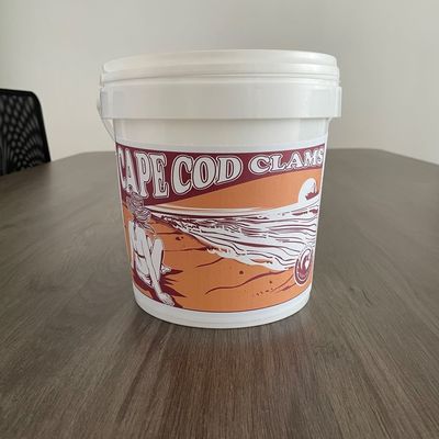 1 ガロンのHDPEプラスチックバケツ 海産物輸送用 オーダーメイドLOGO印刷