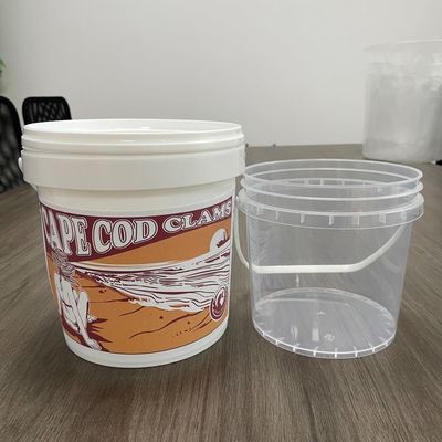 食品グレードのアプリケーションのためのプラスチックバケツ透明プラスチック塗料バケツをカスタマイズ