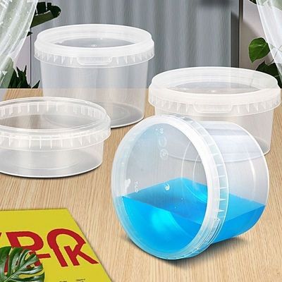 カスタム 300ml 500mL 750ml ヨーグルトアイスクリーム ガーリックペーストとソースのための蓋付きのプラスチックバケツ