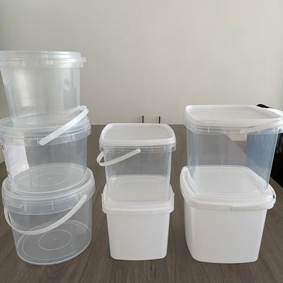 印刷 シルクスクリーン コットンキャンディ バケツ 空気密閉蓋 丸い 透明な食品容器