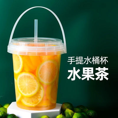 食品類飲料用 包装容器 蓋付き丸いプラスチックバケツ 1L 2L 3L 4L 5L