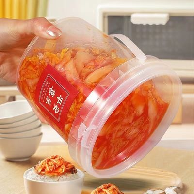 食品類飲料用 包装容器 蓋付き丸いプラスチックバケツ 1L 2L 3L 4L 5L
